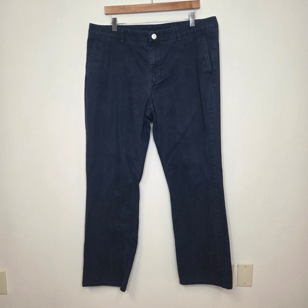 Bonobos Washed Chinos Mens 38x32 Navy Blue Straight Fit 100% Cotton Pants